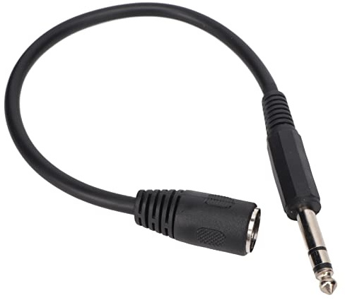 KIMISS MIDI Keyboard to 6.35mm Male Adapter Cable Microphone Sound Output DIN 5 Pin Female to 6.35mm Male Adapter Cable Quarter Inch Jack