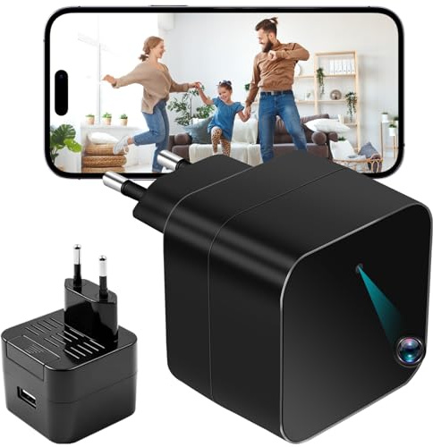 TANGMI Mini Camara Espia Invisible Camuflada 1080P WiFi 5G | Doble Banda 2.4G/5G, Detección Movimiento, Alertas Instantáneas, Ángulo 100°, Grabación Bucle, App Tuya