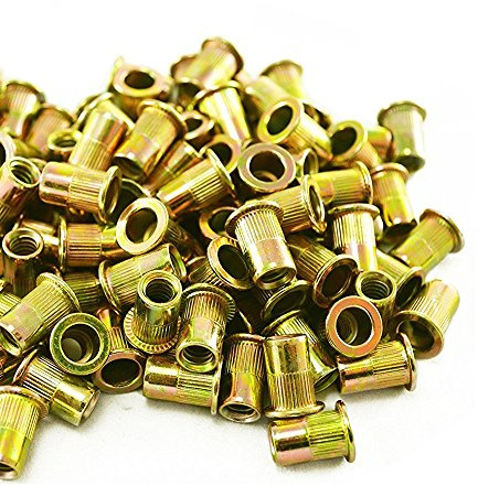 oxoxo Rivet Nut plaquées zinc carbone Steel Insert UNC 5/16–18 Flat Head filetage Nuts