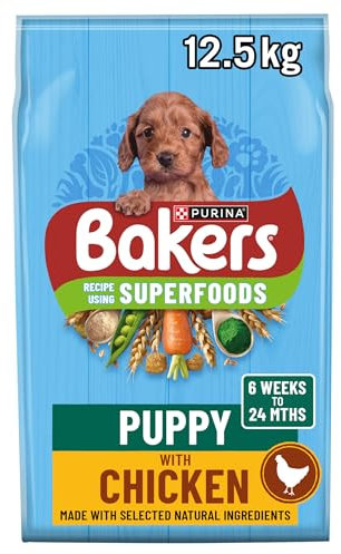 BAKERS Puppy Chicken with Vegetables Dry Dog Food 12.5kg