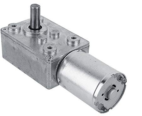 DEWIN Motoriduttore a Vite Senza Fine Reversibile a Coppia Elevata, Motore di Riduzione DC 12V, Motoriduttore a Coppia Elevata in Senso Orario/antiorario per Finestre, Apriporta(62 giri/min)