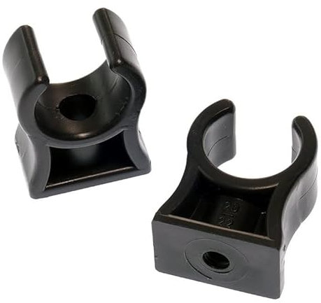 Rohrklemme RKPS 28, Ø innen 28-30 mm M6 Rohrclips Rohrhalter Kunststoff Schwarz