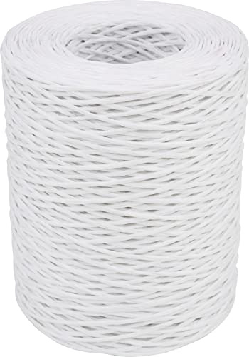 VBS XXL VBS Papierdraht 200 m Länge 1.2 mm Stärke Draht Papier Material Basteldraht Floristik Dekoration Modellbau Weiß