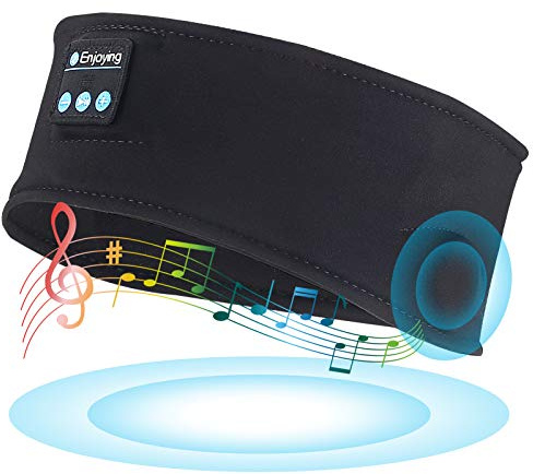 Bandeau Bluetooth pour Dormir avec Écouteurs - Bandeau Doux pour Écouter de la Musique sans Fil Pendant Le Sommeil, Le Jogging, Le Yoga, l'Insomnie, Les Voyages en Avion et la Méditation
