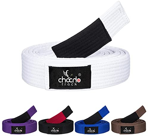 ChoCho Track Jiu Jitsu BJJ Belts Brazilian Adult A1 A2 A3 A4 Black Brown Purple Blue White (White, A2)