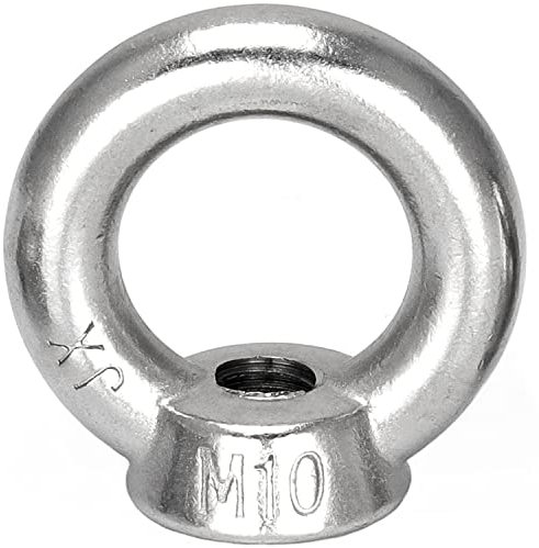 FASTON® Ringmutter M10 ähnl. DIN 582 aus Edelstahl A2 V2A (30 Stück) Öse Ösenmutter Augenmutter Transportöse Mutter Zurröse Augbolzen Bügelmutter Transportöse Kranöse Rostfrei