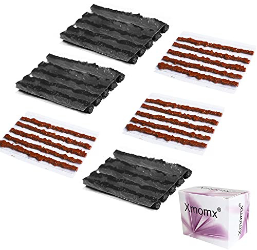 Xmomx 30 pcs for 3 Sizes Bike Tubeless Tire Repair Kit Strips Rope Refills Plugs 1.5 mm 3.5 mm Emergency Puncture Flat for Road Bikes Mountain Bikes