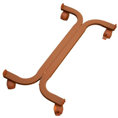 Tecnokit: Carro rectangular para plantas y flores, 58 x 30 cm, jardineras 80 cm, tacos ajustables, mover con facilidad, 4 ruedas de plástico con freno, carga 120 kg, robusto, acero