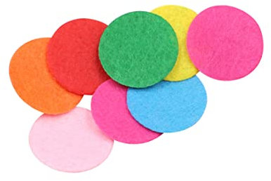 Milisten Filzpads Bunt Filzscheiben Zum Basteln Filzkreise Zum Basteln 100 Stücke Filzkreise Gemischte Farbsortiment Filzkreis DIY Vlies 1Mm Moosgummi Kreise Selbstklebend Material Kreise