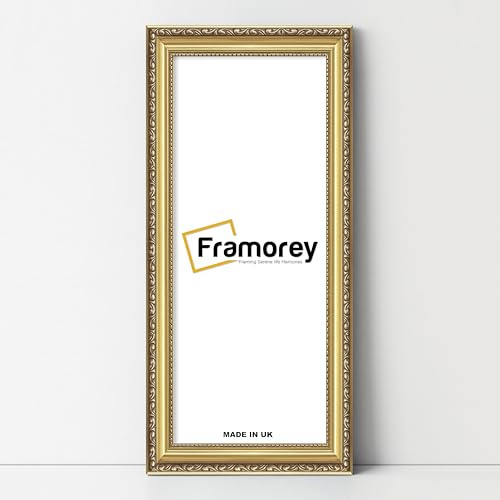 FRAMOREY Shabby Chic Antique Panorama Style Picture Frame, 24x12 Inch Size Gold Photo Frames, Wall Hanging Frame, Home Decor Frame, Best Photo Frames for Gifts