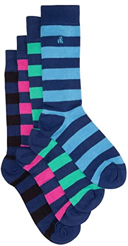 SWOLE PANDA Striped Bamboo Sock Bundle - Four Pairs