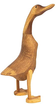 Prodbuy 43.5cm Large Plain Natural Wooden Duck Ornament Sculpture Figure Figurine Gift
