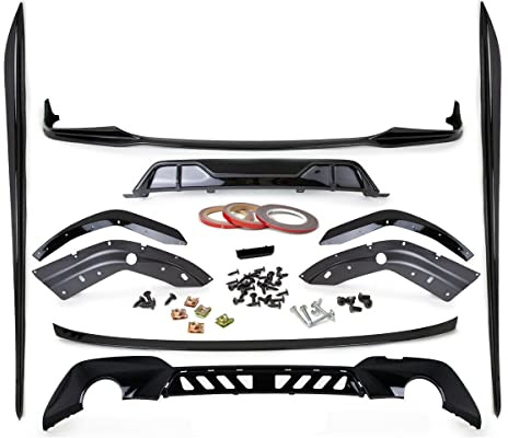 DM Autoteile 15027 Sport-Performance Bodykit + Spoiler Schwarz Hochglanz kompatibel für BMW 3er G20 G21 mit M-Paket