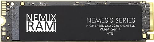 NEMIX RAM Nemesis Series 4TB M.2 2280 Gen4 NVMe SSD per PlayStation 5 e PC Gaming Machines Veloce velocità di scrittura fino a 7415mbps Supporta PCIe 4 (PCIe3 retrocompatibile)