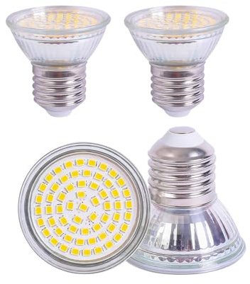 ukzboss Par16 E27 E26 5w led Bulb 85-265V 120V Non-dimmable 3000K Warm White Led Spotlight Bulb Equivalent to 50W Halogen Bulb for Tracking Fixture 4packs (Warm White 3000K)