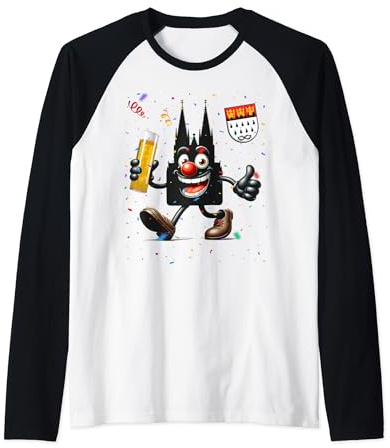 Kölner Dom Kölsch Kölle Alaaf Konfetti Karneval Fashingumzug Raglan