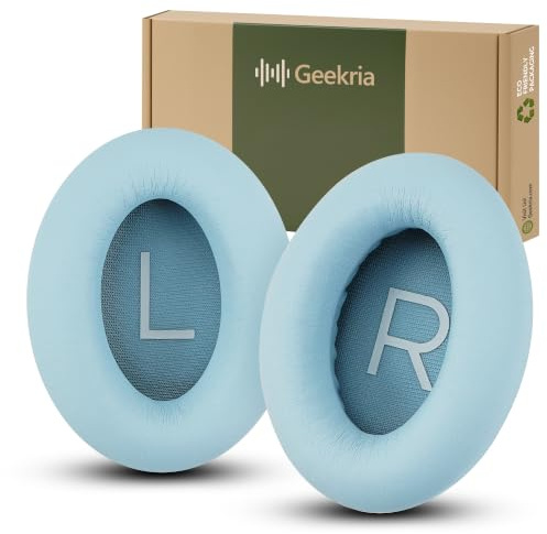 Geekria Replacement Ear Pads for Bose New QuietComfort, QC 45/ 35II/ 35IIGaming/ 35/25/ 15/ SE, AE 2/2i/2w, SoundTrue, SoundLink AE2 Headphones, Ear Cushions with Video Guide (Light Blue)