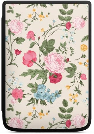 DeinDesign Coque pour liseuse Compatible avec Vivlio Touch HD Plus Etui pour liseuse Protection pour liseuse Vintage Ornements Fleurs