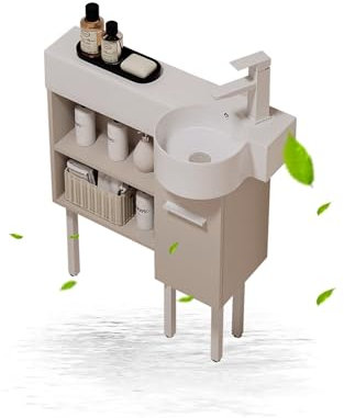 JOSIAHCQ Mobile Mobili Bagno con Lavabo da Appoggio Lavandino Bagno con Mobiletto Mobile Bagno Sospeso Completo con Rubinetto Design Salvaspazio per Piccoli Spazi(70cm/27.55in)