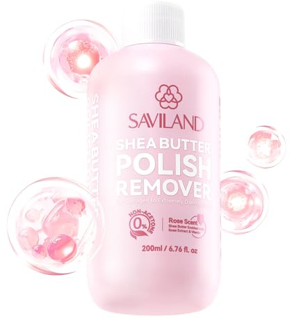 SAVILAND Non Acetone Nail Polish Remover: Jojobo Oil Gel Nail Polish Remover Non Drying Gentle Fast Rich In Castor Oil Vitamin E Safe for All Gel Nail Polish Nail Glue Acrylic(200ml)