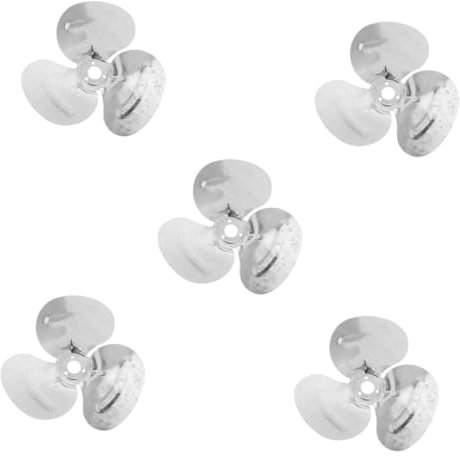 Cabilock 5st Flügel Des Rauchabzugsventilators Booster-lüfter Tischlüfterblätter Wohnmobil Deckenventilator Tischventilator Reparaturteil Bodenventilator Zubehör Silver Galvanisiertes Eisen