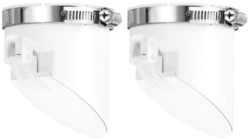 QUARKZMAN 2 Pcs PVC Preventor de Reflujo para Alcantarillado, Núcleo Anti-Olor para Tubo Horizontal de 75mm/3 Pulgadas de En Tanques de Aguas Residuales, Blanco