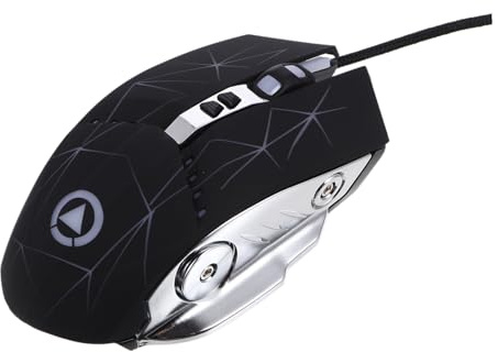 POPETPOP Souris USB Filaire pour Jeu 7 Boutons, Dpi Réglable 1200-3200, Câble 1,42 M, Design Ergonomique Confortable en Plastique Noir Couleur Aléatoire Style Aléatoire