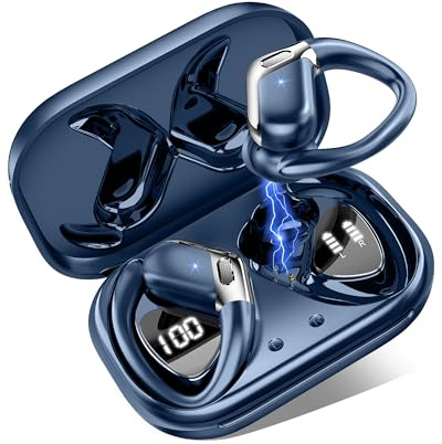 Bluetooth Kopfhörer Sport, Kopfhörer Kabellos Bluetooth 5.4 mit 4 ENC Noise Cancelling Mic, In Ear Kopfhörer mit HiFi Stereo, 50 Std Spielzeit Kabellose Ohrhörer, IP7 Wasserdicht, Dual LED-Anzeige