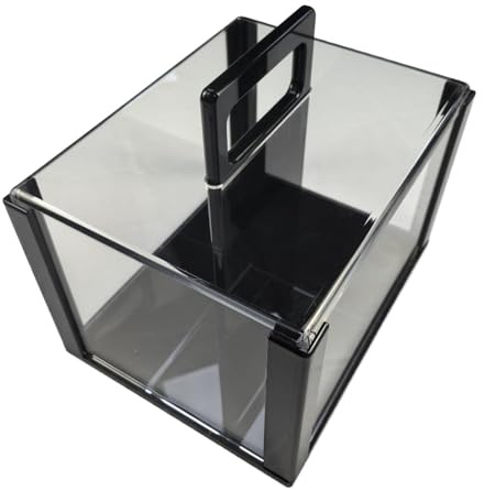 600 Pcs Chip Case Storage Container Acrylic Portable Clear for Home Bar Multipurpose Display Cabinet Chip Carrier 9.45x7.48x6.30 inch- Empty
