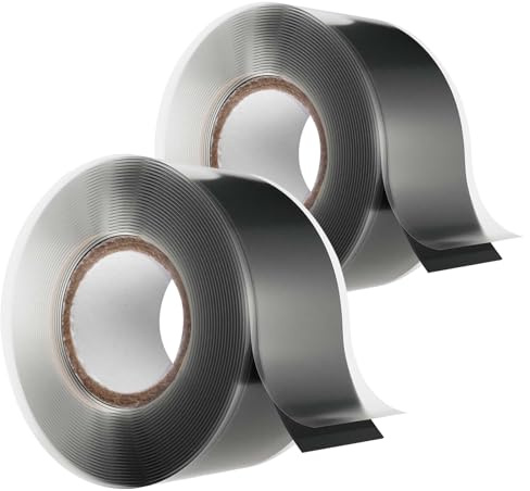 2 Rollen Selbstverschweißendes Silikonband,3m X 25mm Isolierband Klebeband | Vulkanisierband, Reparaturband, Heizungsrohre Abdichten, für Kabelreparatur, Rohrreparatur