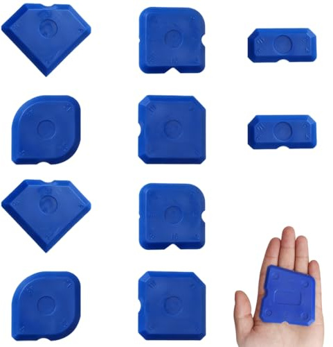 YUVKIN Kit 10 pièces Lisseur de Joints Ensemble Raclette Silicone pour Silicones et Acryliques