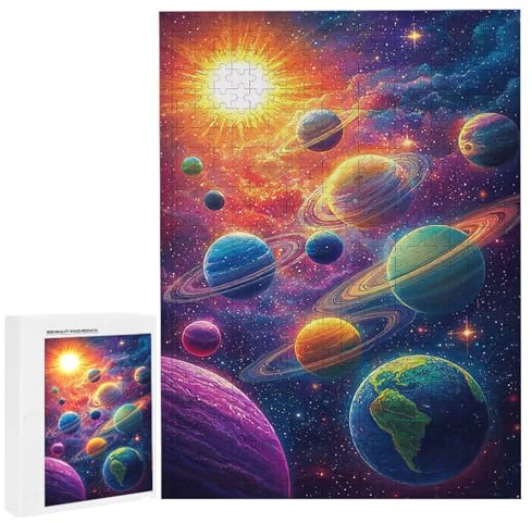 Puzzle 1500 Teile Erwachsene kosmischen Planeten, Impossible Klassische Jigsaw Puzzles 87 x 57cm, Geschicklichkeitsspiel für die ganze Familie, Puzzle farbenfrohes Legespiel Home Dekor Geschenk k-968