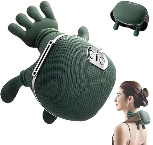 Masseur Cervical 4D Thermique pour le Cou, la Nuque et le Dos - Appareil de Massage 3 Fonctions et Chauffage 2 Niveaux, Coussin U sans Fil pour une Détente Profonde