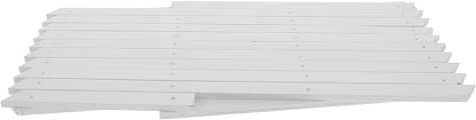 TOYANDONA Treillis en Bois Traité Anti-Corrosion Treillage Extensible Blanc H44 pour Plantes Grimpantes Support Décoratif Mural Intérieur et Extérieur Clôture Paysagère Polyvalente