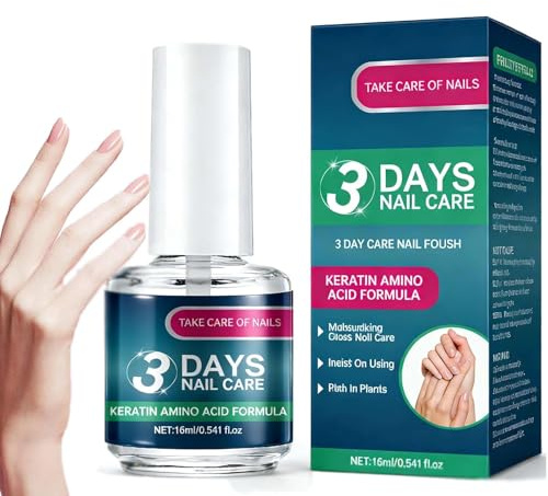 3 Days Nail Care,Nail Care Oil with Keratin Amino Acids, 16ml Daily Nails Strengthening & Nourishment for Healthy Nails, 1PC