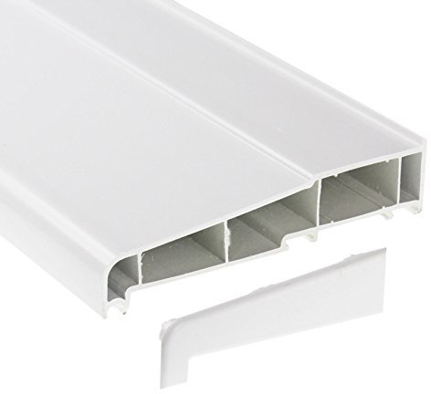 150mm x 1m White UPVC Plastic External Window Sill (with End Caps)