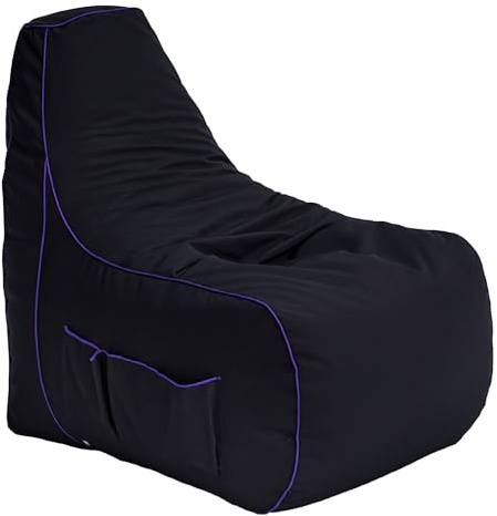 Game Over Dragon Skin Video Gaming Bean Bag Chair | Indoor Living Room | Side Pockets for Controllers | Headset Holder | Ergonomic Design for the Dedicated Gamer