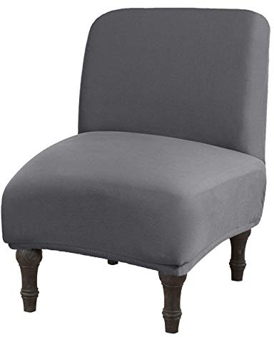 SHILINTONG Stuhlbezug ohne Armlehnen, Übergröße, dehnbarer Stoff, universell, Wohnzimmer, dekorativer Stuhlbezug, Zuhause, Hotel, Wohnzimmer, Schlafzimmer (Grau)