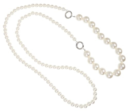 UKCOCO Pearl Crossbody Phone Strap Diagonal Span Long Short Lanyard Chain with Beads for Mobile Phone Pendant and Keychains
