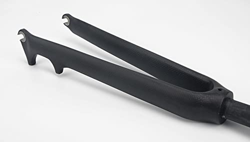 QHY Road Carbon Fahrradgabel 700C 1-1/8 Ultraleicht 3K Fahrrad-Federgabel Scheibenbremse QR 396g (Color : Matte Black, Size : 700C)