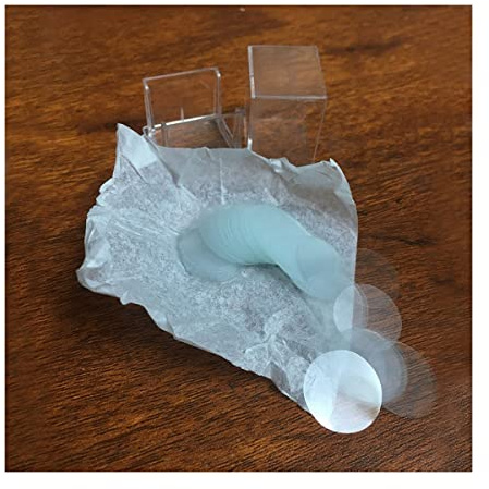 Mikroskop-Zubehör-Kit 100 Teile/Karton Durchmesser 4 5 6 8 10 12 13 14 15 16~35 mm Glas-Mikroskop-Abdeckungs-Objektträger for runde Leere Objektträger Mikroskopische Objektträger