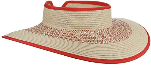 Seeeberger Annavela Strohvisor Sonnenvisor Strohhut Sommerhut Damenvisor (One Size - natur-rot)