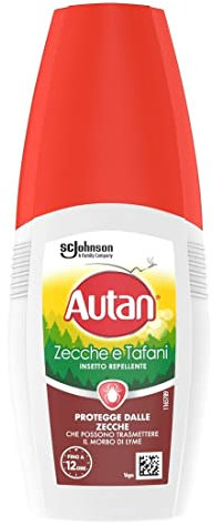 Autan Zecche e Tafani Vapo, Spray Antizecche e antizanzare Comuni, Tigre e Tropicali, Insetto Repellente, 1 Confezione da 100 ml