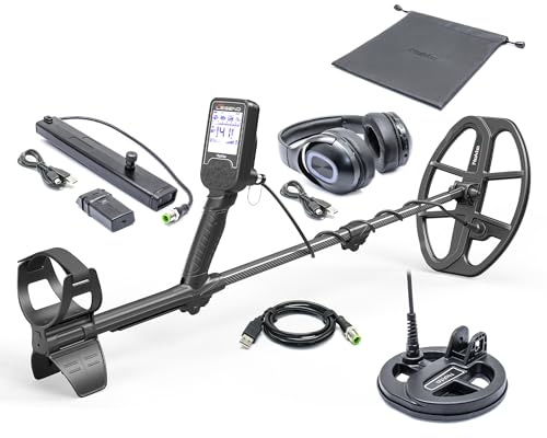 NOKTA DETECTION TECHNOLOGIES The Legend PRO Pack Metalldetektor, wasserdichter Detektor für Erwachsene mit kabellosem Kopfhörer, Lange Akkulaufzeit, Schwarz
