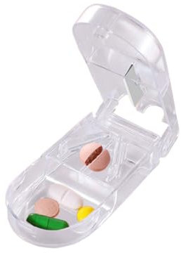 Pill Cutter, Pill Tablet Cutter with Blade Tablet Breaker for Small Pills or Large Pills, Portable Cutting & Storage in One Pill Splitter