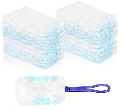 Staubmagnet Staubwedel, 20 Stück Staubmagnet Duster mit 1 Handgriff, Duster Tücher zum Reinigen von Staub und Schmutz Tierhaare Decken Staubwedel Ideal Gegen Staub