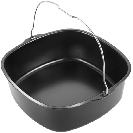 Yetaha 22 * 22 * 10 cm Freidora de Aire Caliente Accesorios Molde para HD9925 HD9860 HD9905/01 Airfryer, molde cuadrado de hierro para tartas, apto para lavavajillas con revestimiento antiadherente
