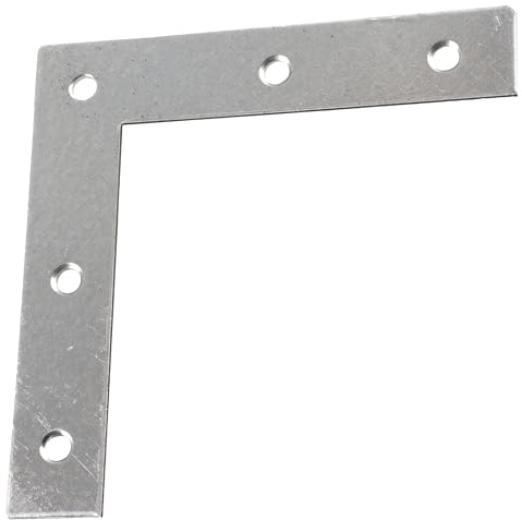 AERZETIX - C76199 - Juego de 12 escuadras de fijación en forma de ''L'' 100x100x20x1.8mm planos perforados con 5 agujeros - en acero galvanizado - placa de unión en ángulo recto