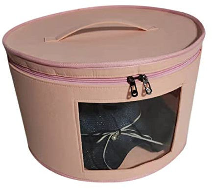 Gokeet Hutschachtel Organizer Runde Hutschachteln Faltbare Hut Aufbewahrungstasche mit Staubdichtem Deckel GroßE Hut Aufbewahrungsbox Hutschachteln C