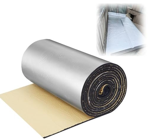 Générique Toit Tapis D'Isolation Isolant Phonique Étanche À L'humidité Tapis D'isolation Auto Adhésif Longueur 1000cm (épaisseur 10mm, 20mm, 30mm)(10mm x 100cm x 1000cm)